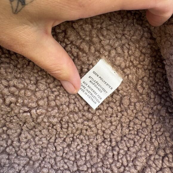 Blu pepper Brown Sherpa Vest, Women’s Large - Picture 3 of 4